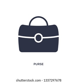 purse isolated icon. Simple element illustration from clothes concept. purse editable logo symbol design on white background. Can be use for web and mobile.