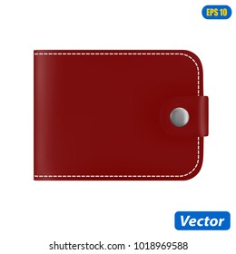 purse isolated on white background photo realistic vector illustration