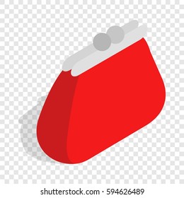 Purse isometric icon 3d on a transparent background vector illustration