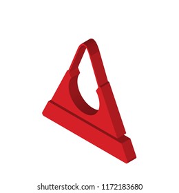 Purse isometric left top view 3D icon