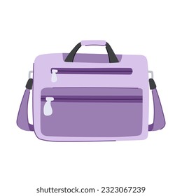 purse laptop bag cartoon. strap accessory, office travel purse laptop bag sign. isolated symbol vector illustration