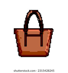 purse leather bag women game pixel art retro vector. bit purse leather bag women. old vintage illustration