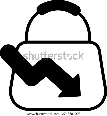 Purse Line Fill Style Icon