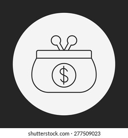 Purse line icon