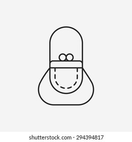 purse line icon