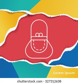 purse line icon