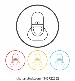 purse line icon
