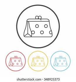 Purse line icon