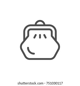 Purse line icon
