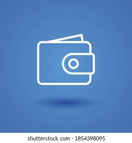purse line icon, outline vector illustration.