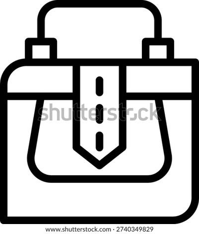 Purse Line Icon and Vector