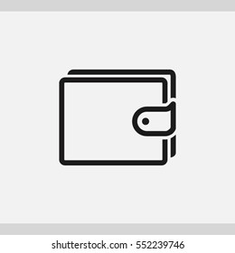 Purse, linear icon. One of a set of linear web icons