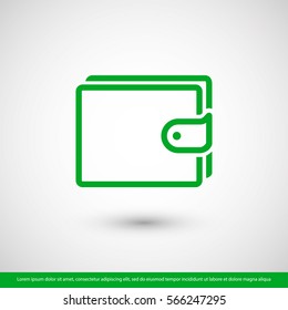 Purse, linear icon. One of a set of linear web icons