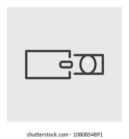 Purse money line icon vector