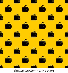 Purse with money pattern seamless vector repeat geometric yellow for any design