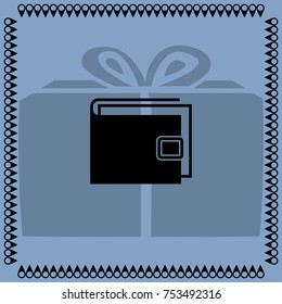 purse with money. vector icon