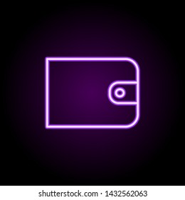 purse neon icon. Elements of hotel set. Simple icon for websites, web design, mobile app, info graphics