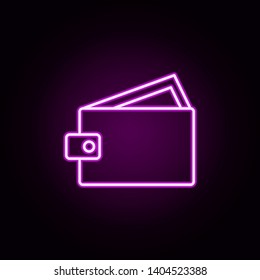 purse neon icon. Elements of online shopping set. Simple icon for websites, web design, mobile app, info graphics