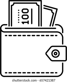 purse outline icon