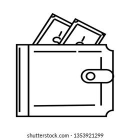 purse Outline vector icon