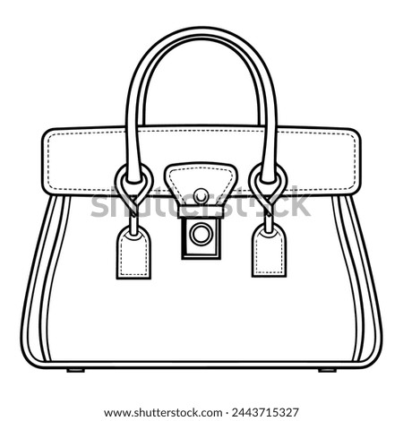 Purse outlined vector icon, ideal for accessory-related graphics.