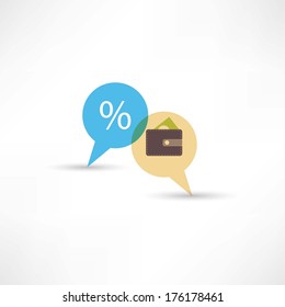 purse and percent in bubble speech