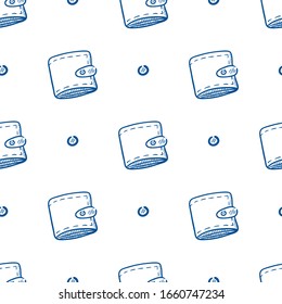 Purse seamless pattern.  Vector illustration