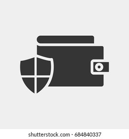 Purse security  icon illustration isolated vector sign symbol