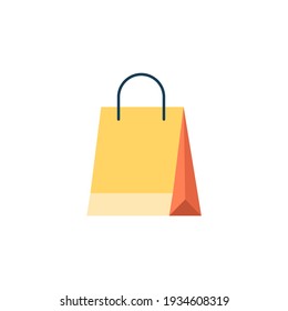 Purse shopping icon, Shopping bag icon in color icon, isolated on white background 