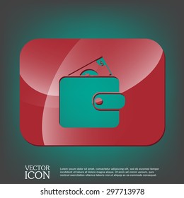 purse sign. symbol icon purse and dollar. money in your wallet