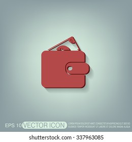 purse sign. symbol icon purse and dollar. money in your wallet