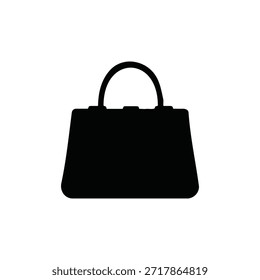 Bolsa silhueta ícone vetor projeto plano.