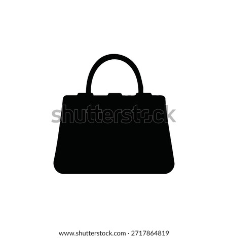 Purse silhouette icon vector flat design.