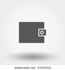 Purse. Silhouette. Icon for web and mobile application. Vector illustration on a white background. Flat design style.