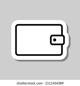Purse simple icon vector. Flat desing. Sticker with shadow on gray background.ai
