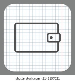 Depósito simple de un vector de icono. Diseño plano. En papel gráfico. Fondo gris.ai