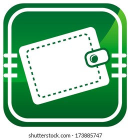 Purse. Single green icon.