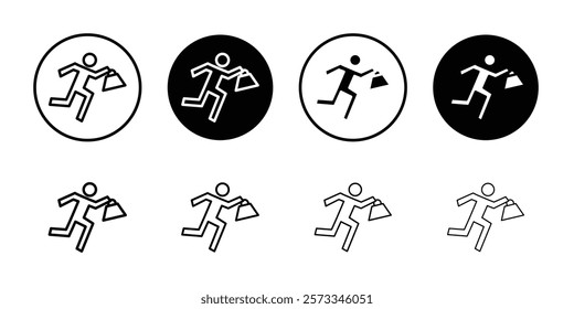 Purse snatcher icon vector line logo mark or symbol set collection outline style