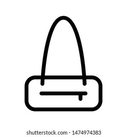 purse thin line vector icon
