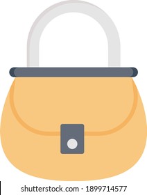 icono de color plano del vector del bolso