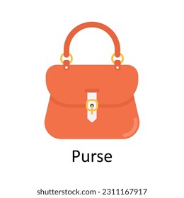 Purse Vector  Flat Icon Design illustration. Ecommerce and shopping Symbol on White background EPS 10 File