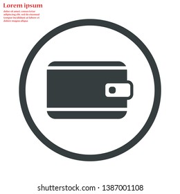 purse vector icon 10 eps , Lorem ipsum Flat design