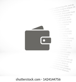 purse vector icon 10 eps , Lorem ipsum Flat design