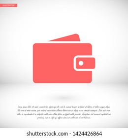 purse vector icon 10 eps , Lorem ipsum Flat design