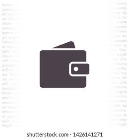 purse vector icon 10 eps , Lorem ipsum Flat design