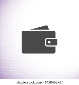 purse vector icon 10 eps , Lorem ipsum Flat design