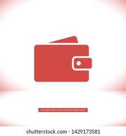 purse vector icon 10 eps , Lorem ipsum Flat design