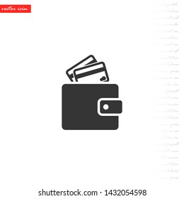 purse vector icon 10 eps , Lorem ipsum Flat design