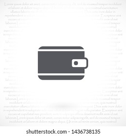 purse vector icon 10 eps , Lorem ipsum Flat design