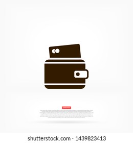 purse vector icon 10 eps , Lorem ipsum Flat design